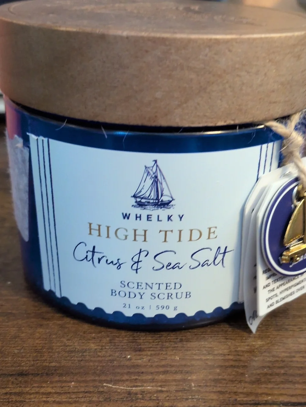High Tide Citrus & Sea Salt Scented Body Scrub - Blue Nice Gift For A Friend